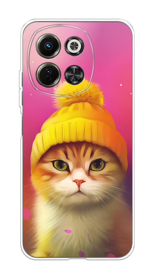 

Чехол на Tecno Spark 30 5G "Котик в шапочке", Розовый;желтый;бежевый, 309750-1