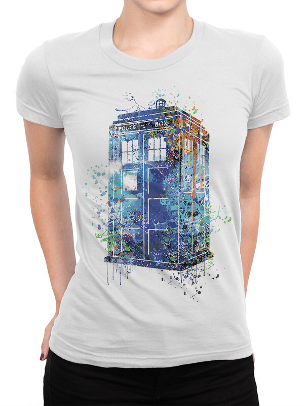 

Футболка женская Dream Shirts Доктор Кто - Тардис белая XL, Доктор Кто - Тардис