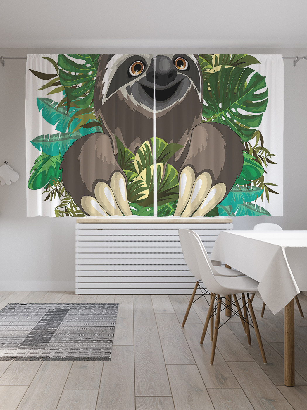 

Шторы JoyArty с фотопечатью "Ленивец в тропиках" из сатена, 290х180 см, Ленивец в тропиках