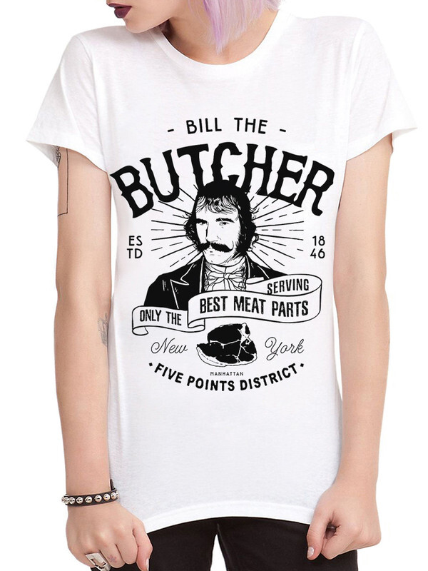

Футболка женская Dream Shirts Банды Нью-Йорка - Билл Мясник белая M, Банды Нью-Йорка - Билл Мясник
