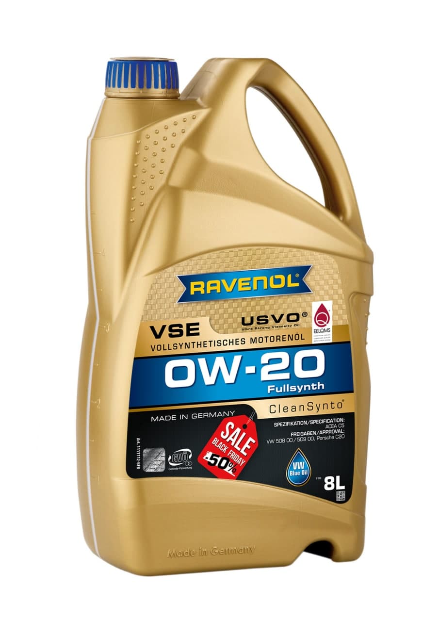 Моторное масло Ravenol VSE 0W20 8 л