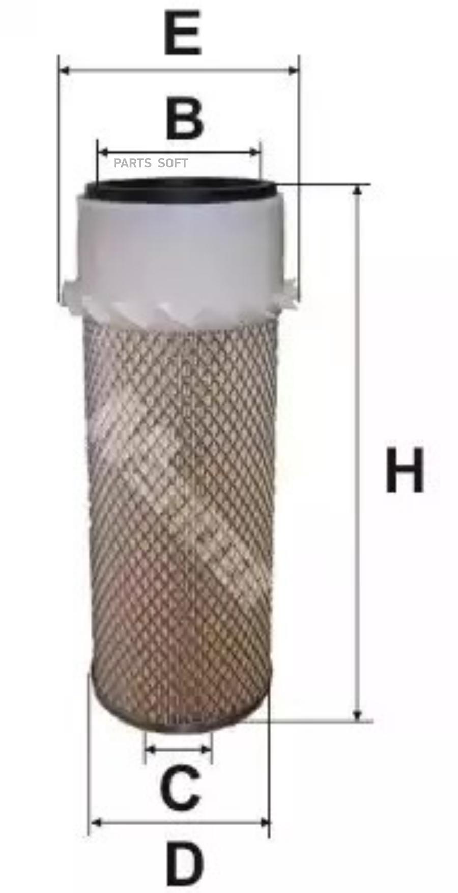 

M-FILTER A8004 A8004_фильтр воздушный H390 D132/158 d93 \BOBCAT, MASSEY-FERGUSON 1шт