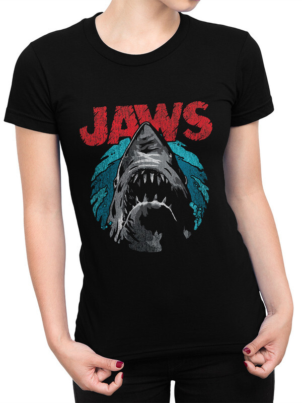 

Футболка женская Dream Shirts Челюсти черная L, Черный, Челюсти