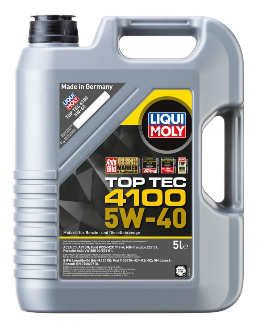 

Моторное масло LIQUI MOLY 5W40 Top Tec 4100 5л