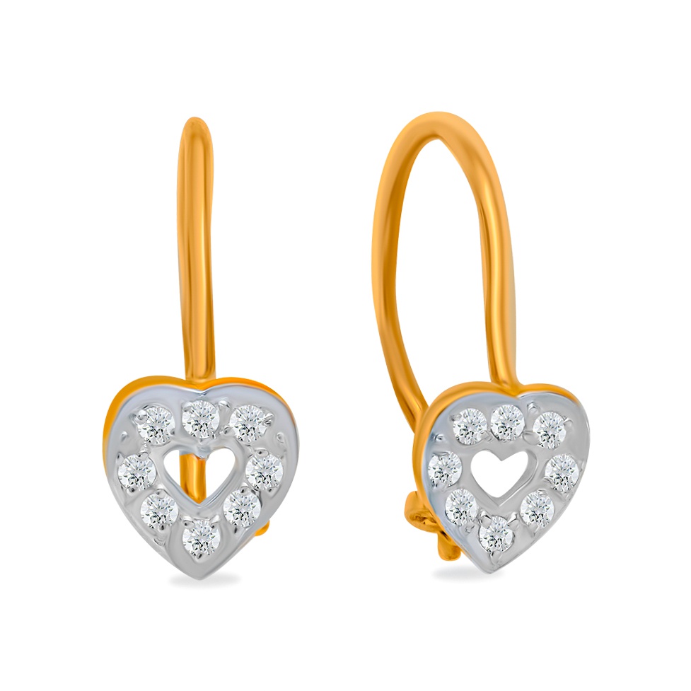 

Серьги из красного золота 585Gold 602000481, фианит, 602000481
