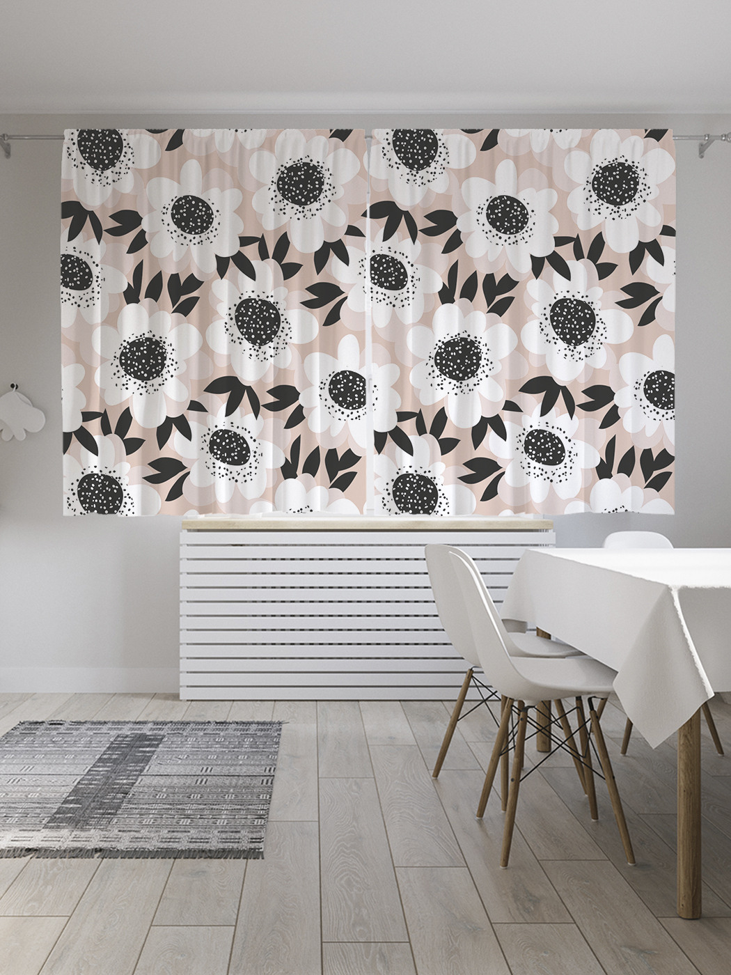 

Шторы JoyArty с фотопечатью "Крупные цветы" из сатена, 290х180 см, Крупные цветы