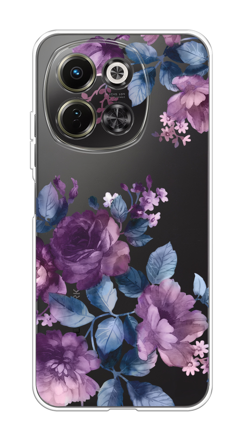 

Чехол на Tecno Spark 30 5G "Purple Blossoms", Синий;фиолетовый, 309750-1