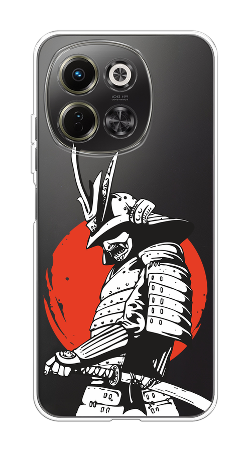 

Чехол на Tecno Spark 30 5G "Самурай с катаной", Черный;красный;белый, 309750-1