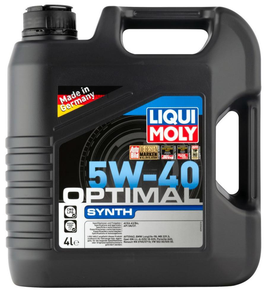 

Моторное масло LIQUI MOLY Optimal Synth 5W40 4л