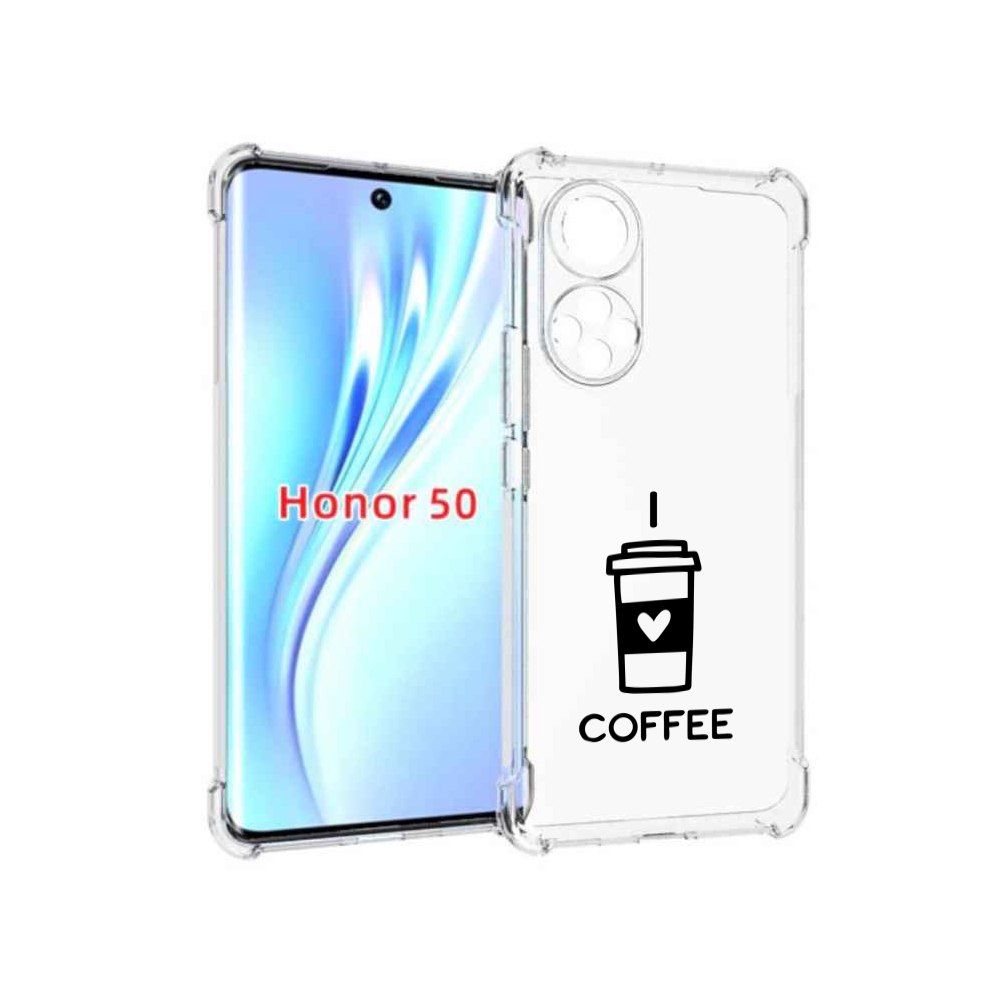 

Чехол бампер MyPads Я люблю кофе для Honor 50., Прозрачный, Tocco