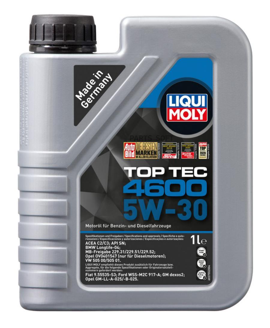 

LIQUI MOLY Масло мотор. Top Tec 4600 SNCF C3 5W-30 (1л) 8032 8032