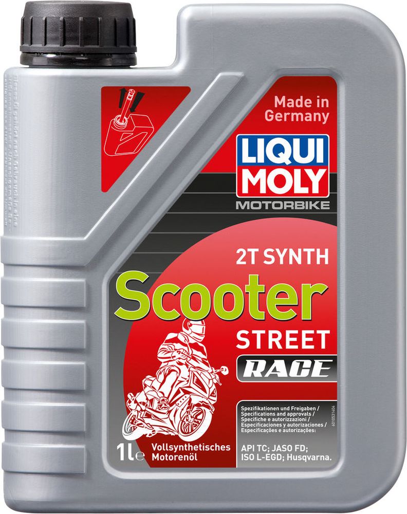 Моторное масло LIQUI MOLY Motorbike 2T Synth Race Scooter Street TD 1л 100046526281