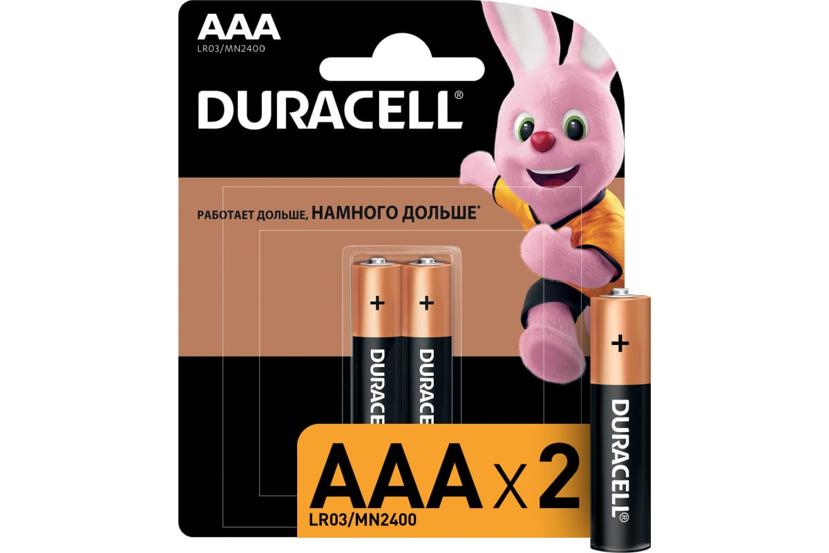 

Батарейка Lr03 Duracell (Aaa-Мизинчиковые) 2 Шт. -Римэкс DURACELL арт. 79328