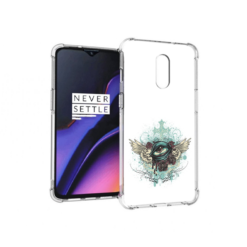 

Чехол MyPads Tocco для OnePlus 7 плачущий глаз с крыльями (PT227043.140.544), Прозрачный, Tocco