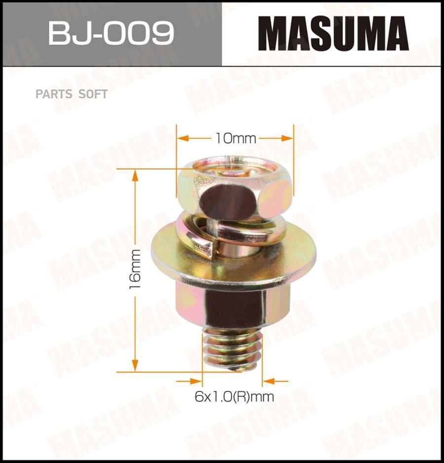 

Болт с гайкой MASUMA М 6x16x1.0 набор 6шт