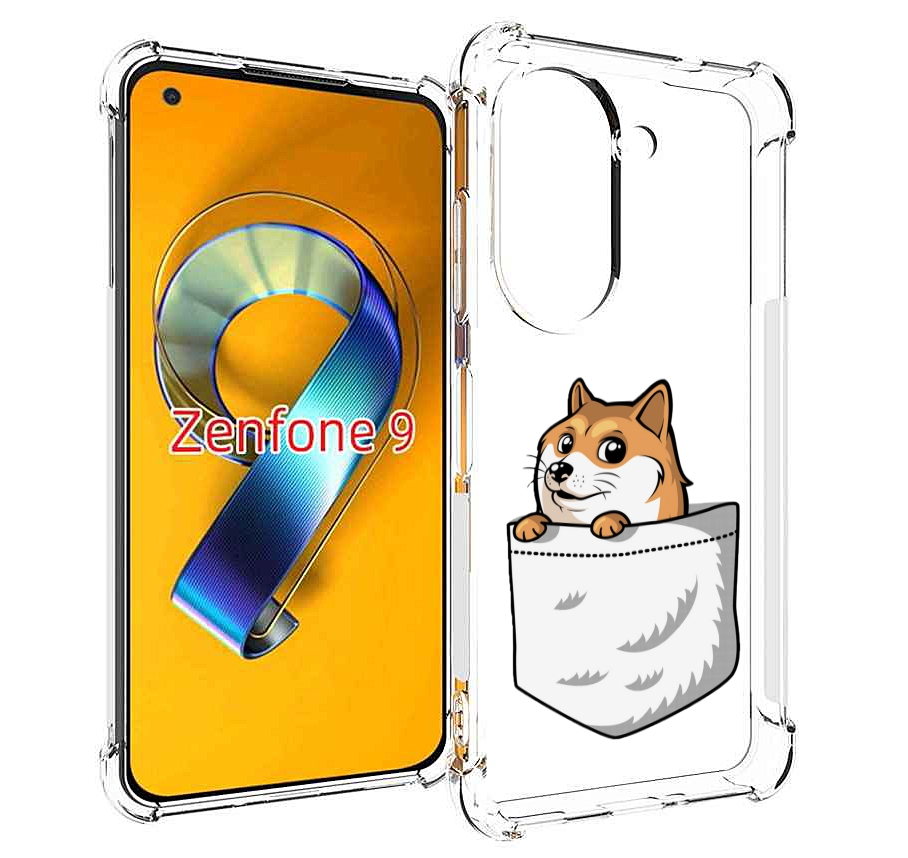 

Чехол MyPads Корги в кармане для Asus Zenfone 9 (AI2202), Прозрачный, Tocco