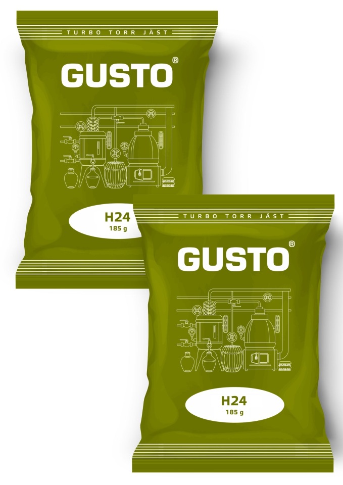 

Спиртовые турбо дрожжи GUSTO H24, 185гр (в комплекте 2 шт)