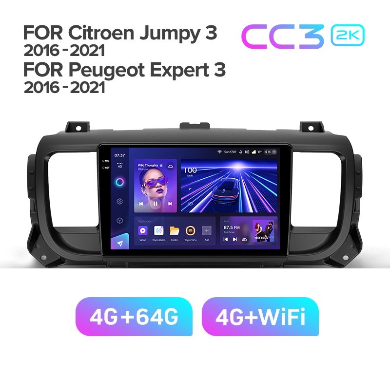 Магнитола TEYES CITROEN JUMPY 2016-2021 г CC3 2K 464ГБ 3889000₽
