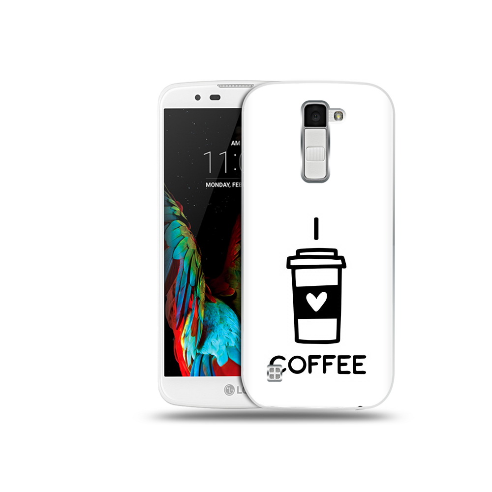

Чехол MyPads Tocco для LG K10 Я люблю кофе (PT30014.80.206), Прозрачный, Tocco