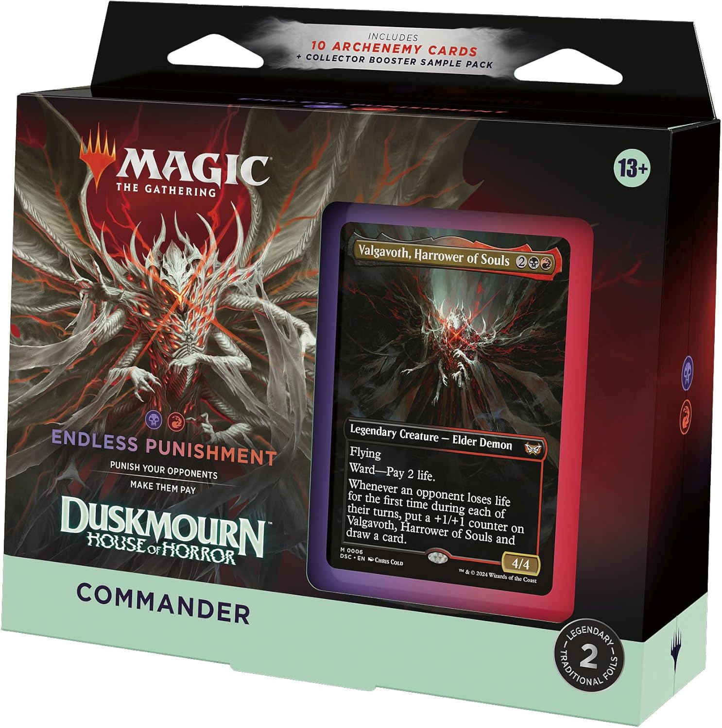 Дополнение для игры Magic The Gathering Колода Commander Endless Punishment MTG Duskmourn