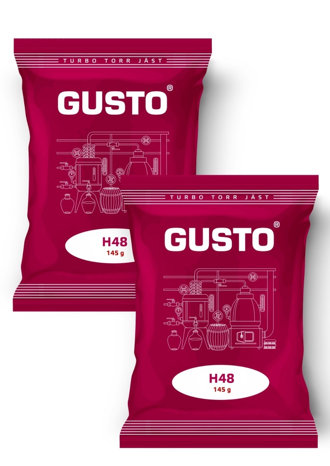 

Спиртовые турбо дрожжи GUSTO H48, 145гр (в комплекте 2 шт)