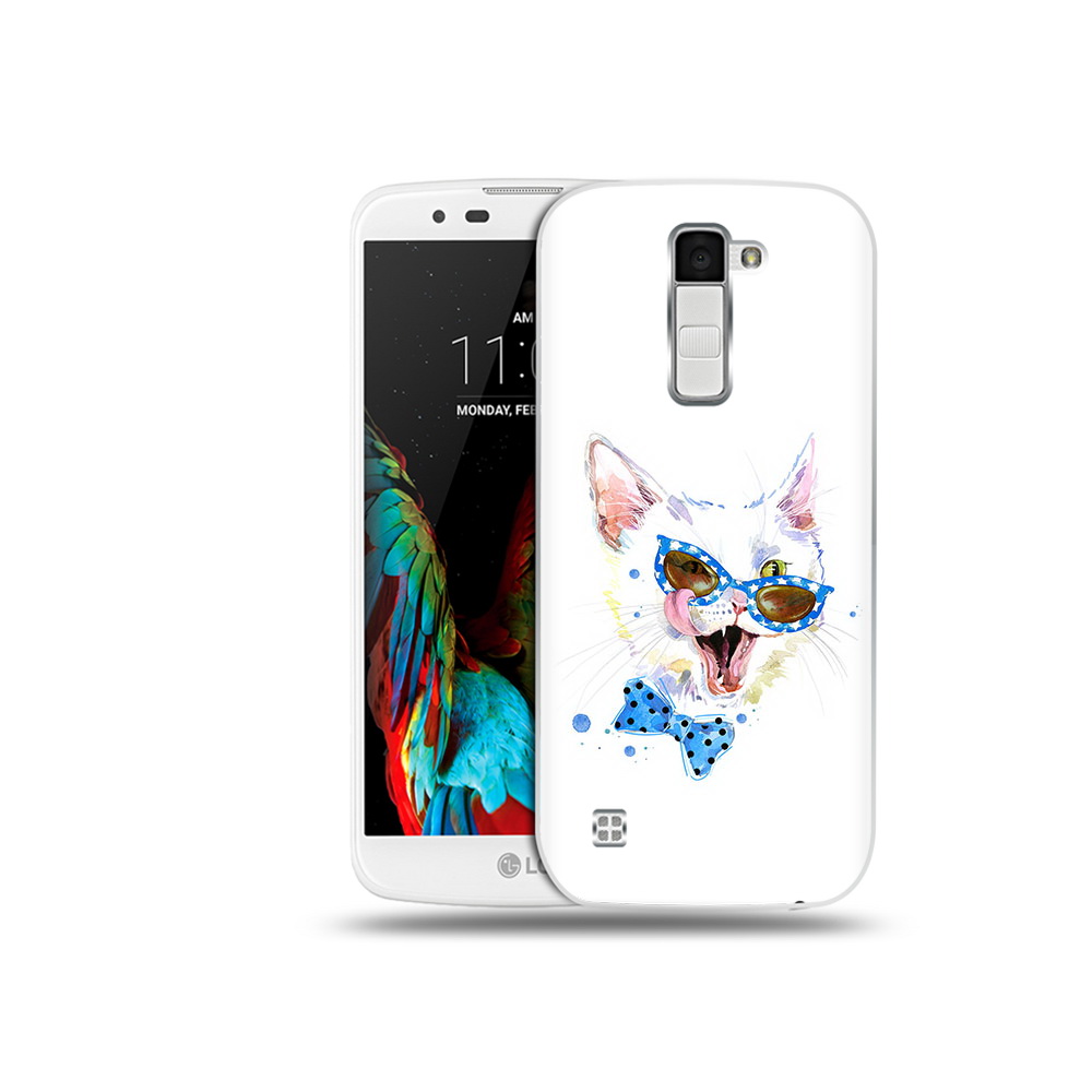 

Чехол MyPads Tocco для LG K10 белый кот (PT30014.80.229), Прозрачный, Tocco