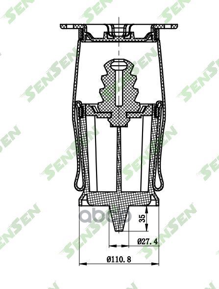 SENSEN SAR058 Пневмобаллонподвески задней: Mercedes-Benz V Class Viano W639 Rear Air Sprin