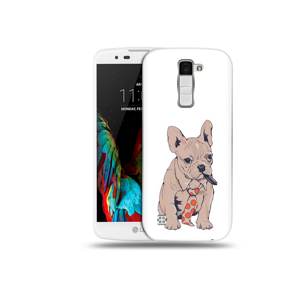 

Чехол MyPads Tocco для LG K10 бульдог с сигарой (PT30014.80.250), Прозрачный, Tocco