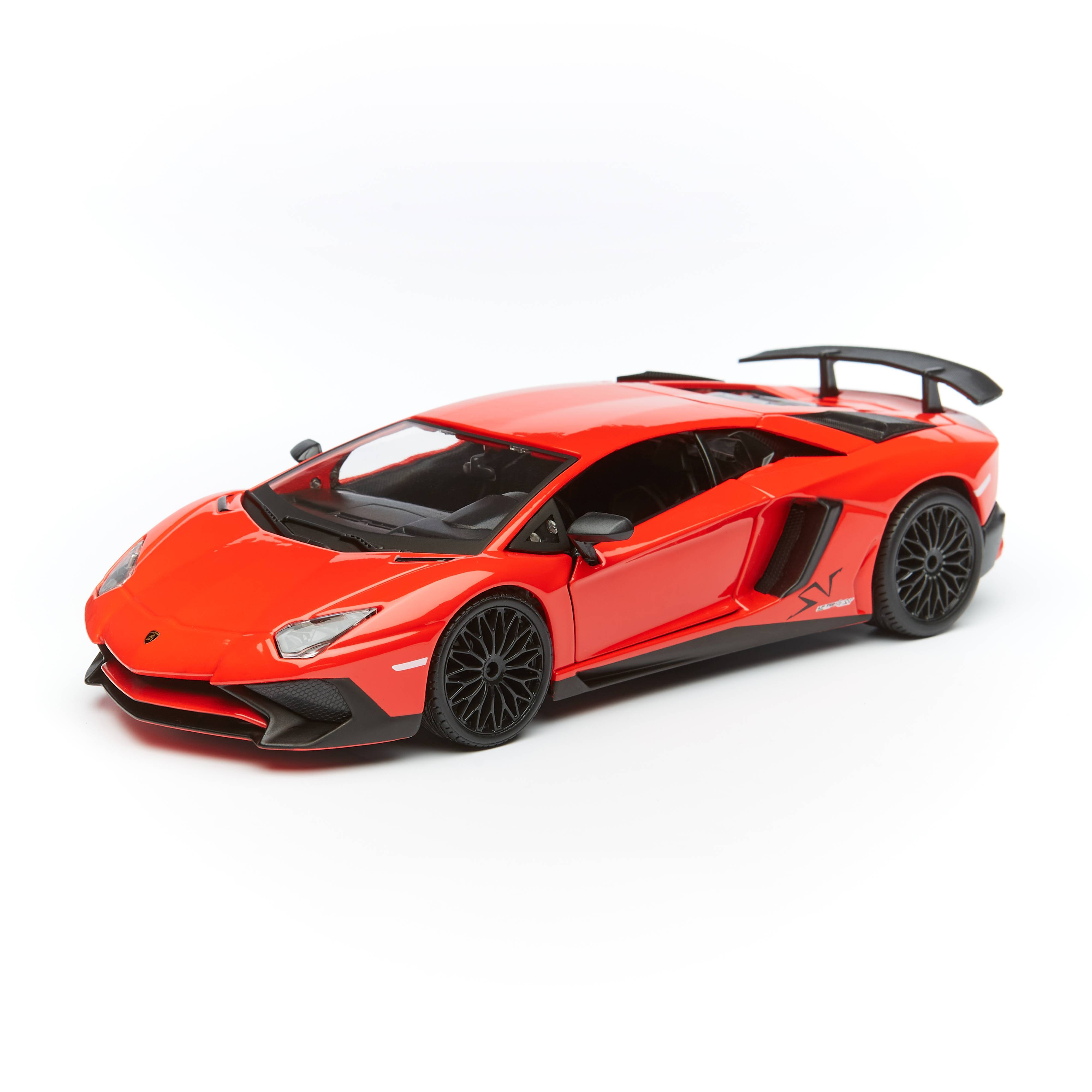 Машинка металлическая Bburago Lamborghini Aventador SV Coupe, 124, красная машинка bburago металлическая коллекционная 1 24 audi rs 5 coupe 18 21090