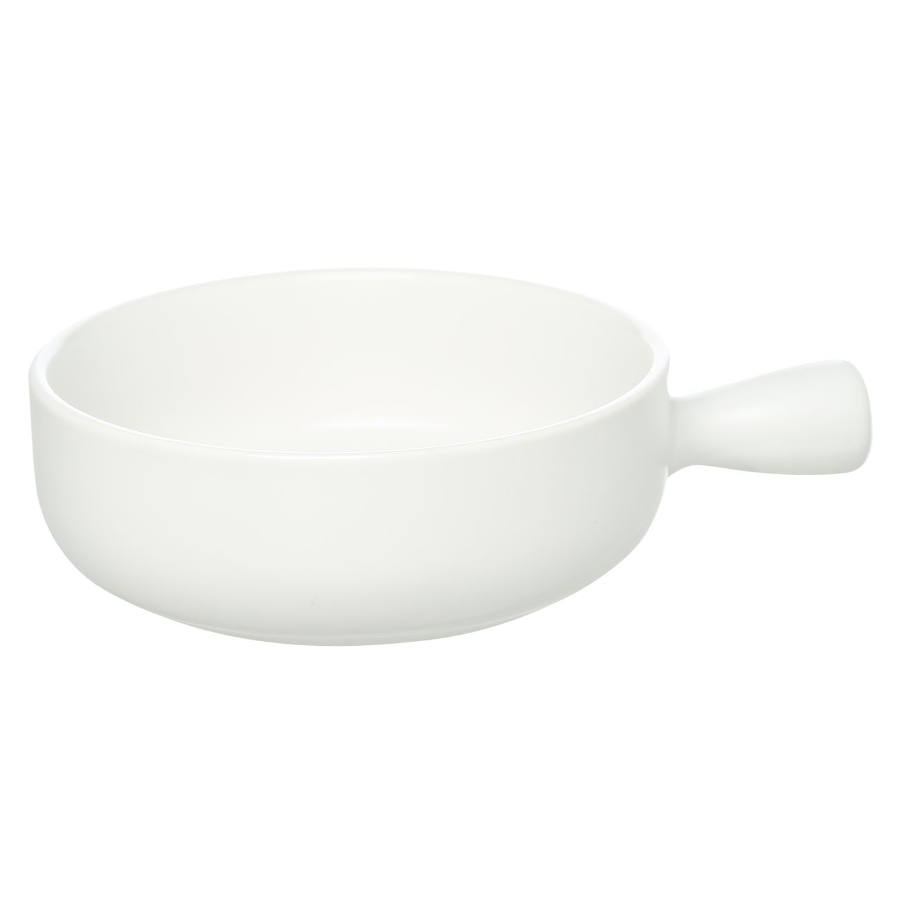

Форма для запекания, 15 см, с ручкой, круглая, керамика, белая, Light kitchen, Белый