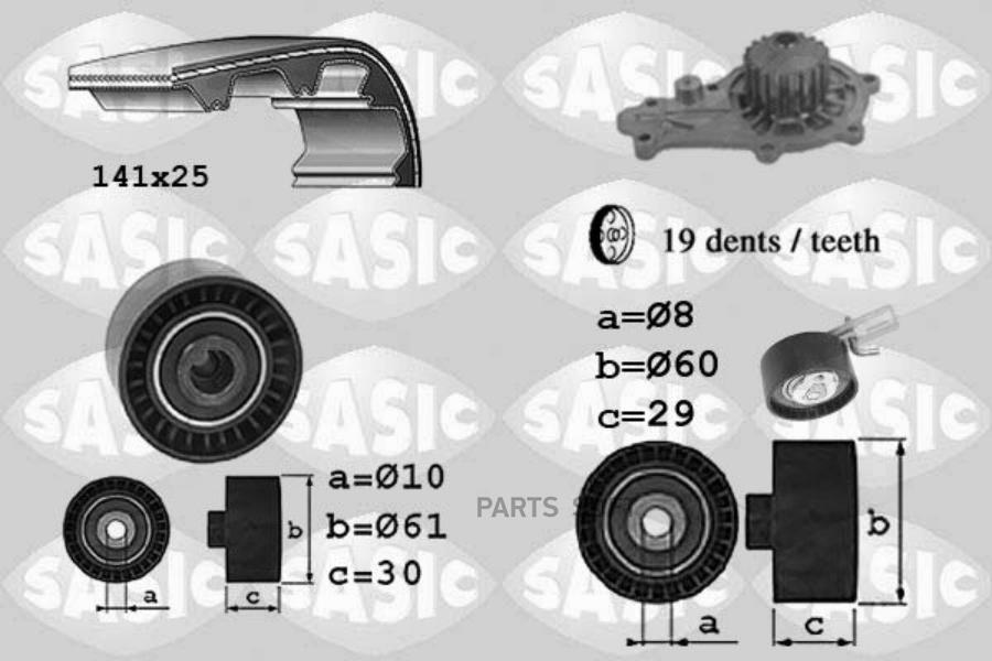 Комплект Грм C Водяным Насосом SASIC 3906097 16728₽