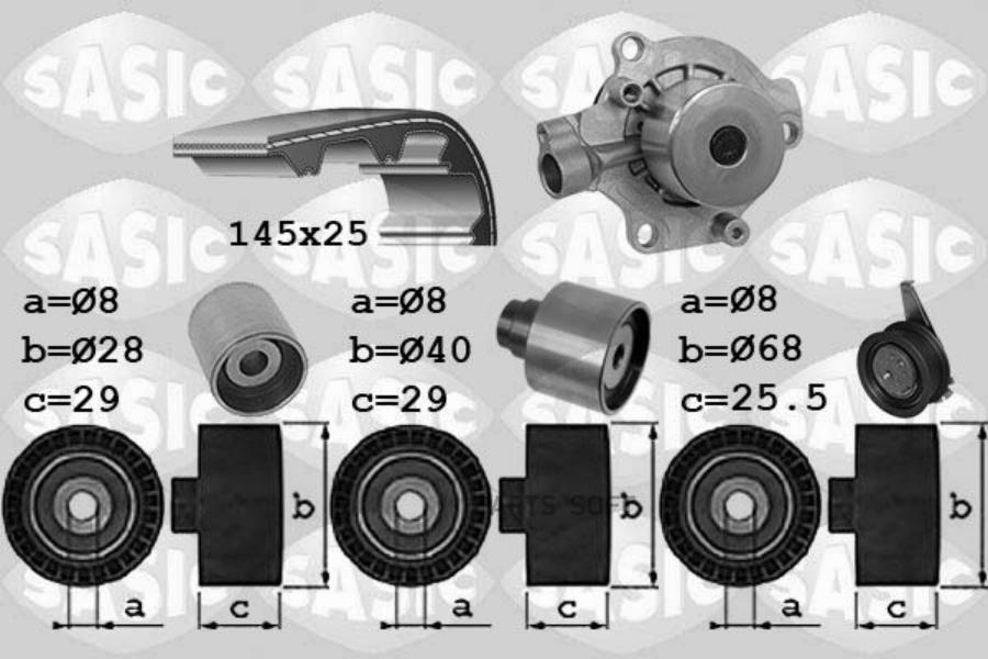 Комплект Грм C Водяным Насосом SASIC 3906102