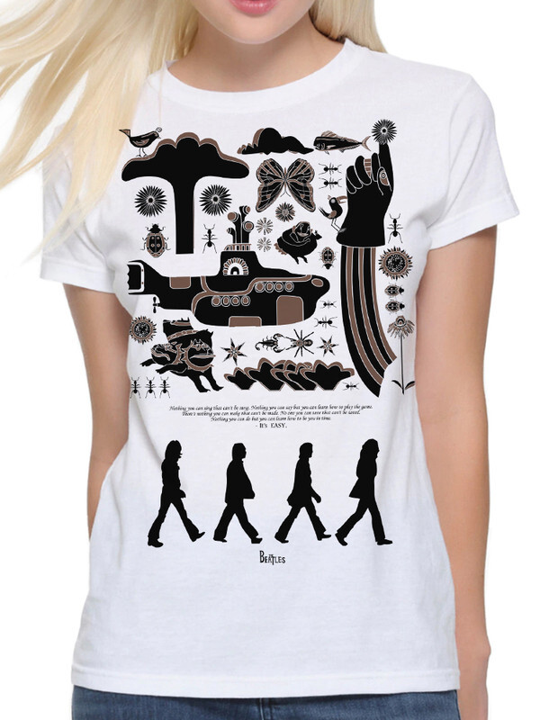 

Футболка женская Dream Shirts The Beatles - Abbey Road белая S, Белый, "The Beatles - Abbey Road"