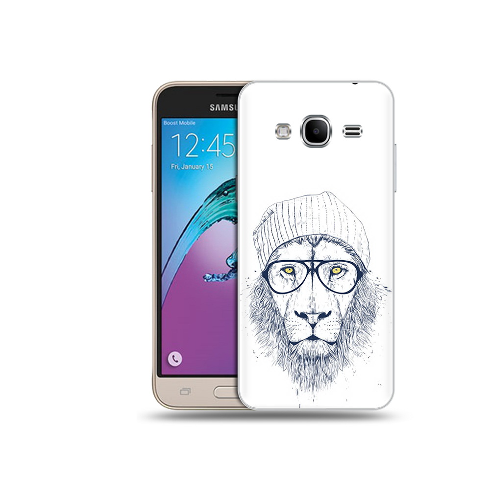 

Чехол MyPads Tocco для Samsung Galaxy J3 (2016) хиппи лев (PT29089.580.663), Прозрачный, Tocco
