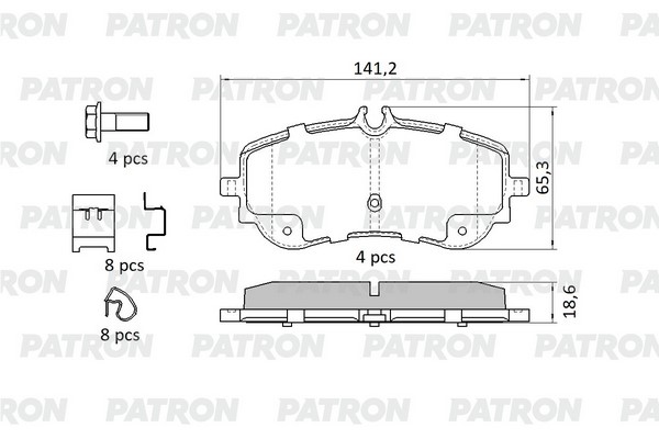 

Колодки тормозные дисковые задн VW Crafter 2016- PATRON PBP244