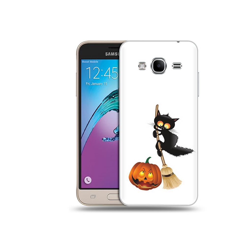 

Чехол MyPads Tocco для Samsung Galaxy J3 (2016) хэлуинский котик (PT29089.580.667), Прозрачный, Tocco