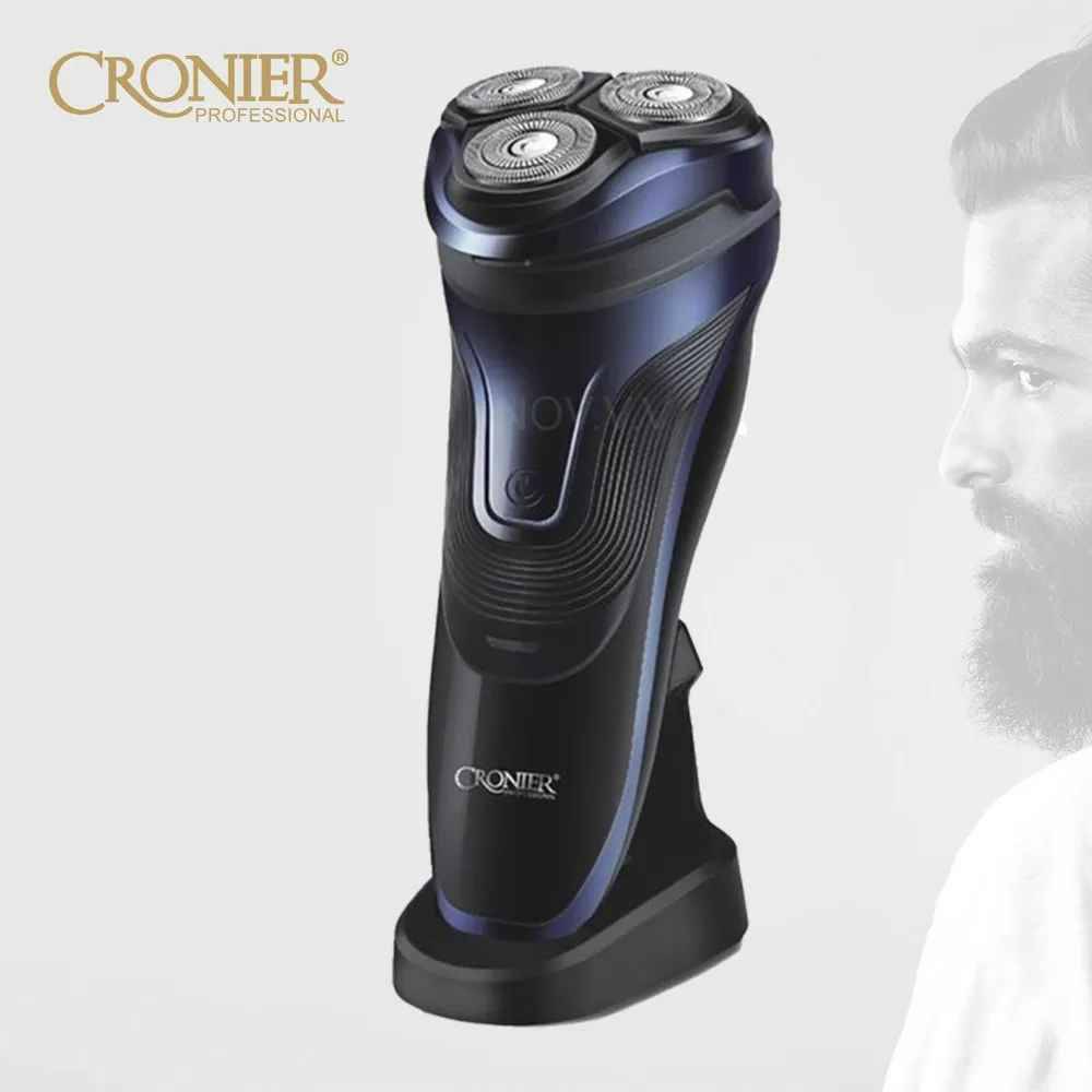 Электробритва Cronier CR-9098 синий, черный триммер для лица и тела babyliss mt890e синий