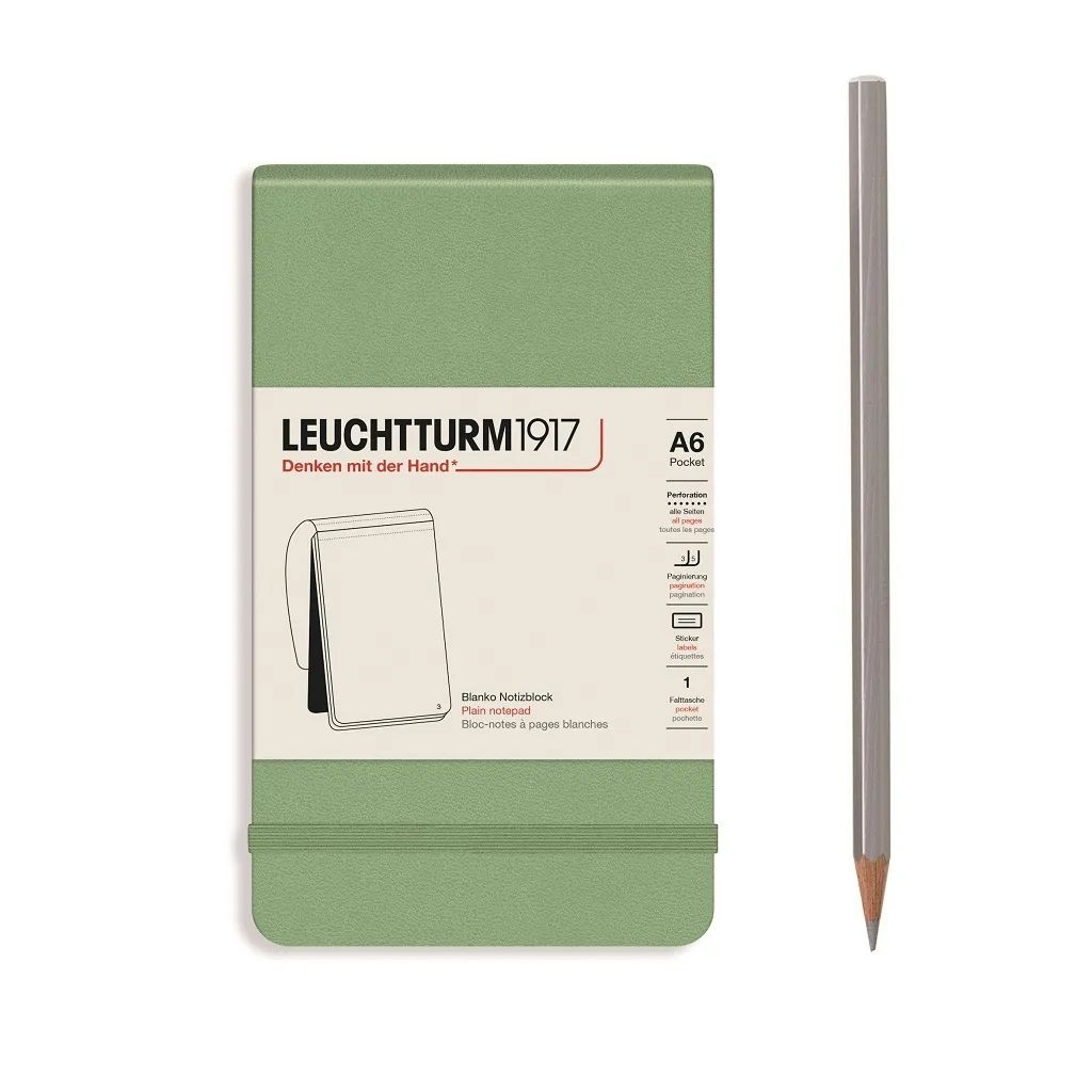 

Блокнот Leuchtturm Reporter Notepad Pocket нелинованный 94 л пастельный зеленый тв. обл, Notepad Pocket