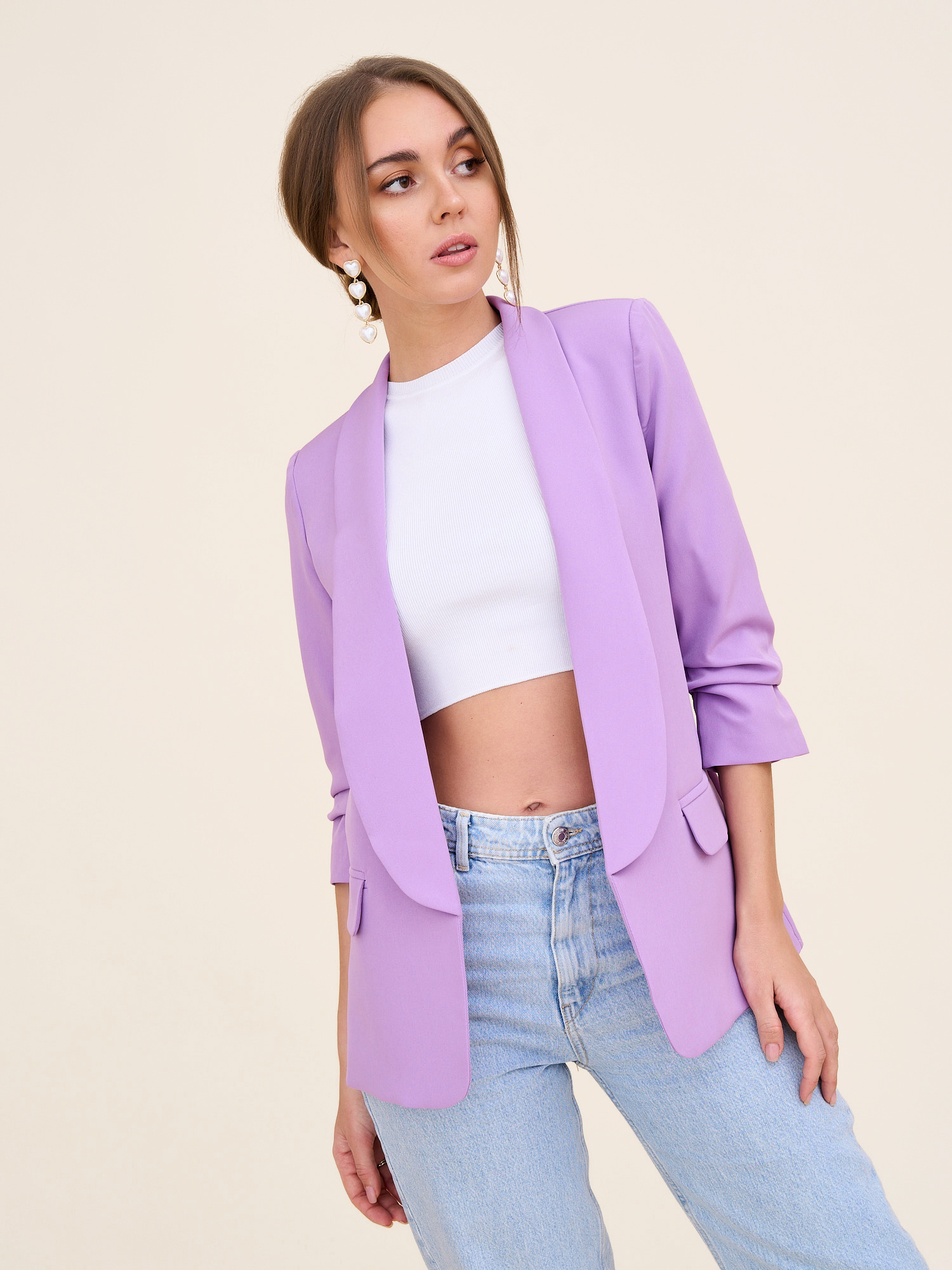 

Пиджак женский Olya Stoff OS16004 розовый 46 RU, OS16004