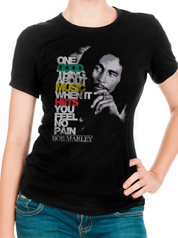 

Футболка женская Dream Shirts Боб Марли - Bob Marley черная 2XL, Черный, "Боб Марли - Bob Marley"