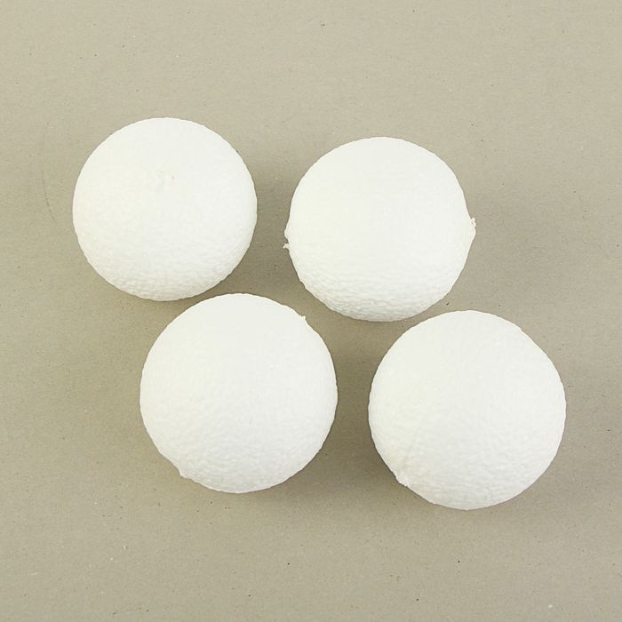 

Набор шаров из пенопласта, 7 см, 4 шт., Белый