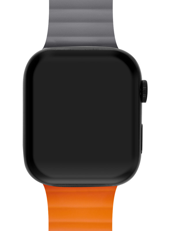 

Ремешок Mutural для Apple Watch Series SE 44 mm силиконовый Серо-оранжевый, Серый, Apple Watch Series SE 44 мм