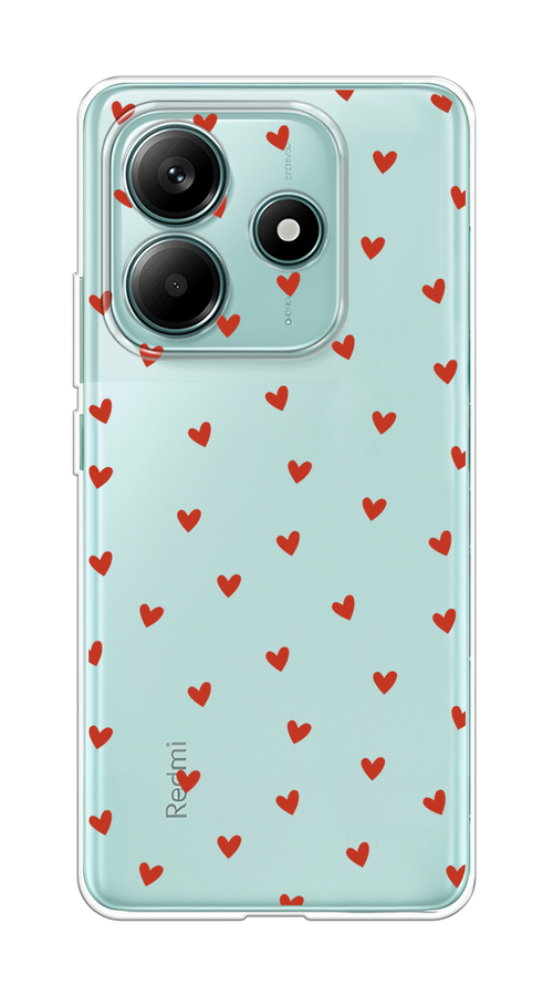 

Чехол на Xiaomi Redmi Note 14 5G "Red hearts", Красный;прозрачный, 323850-1