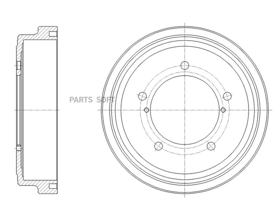 Тормозной барабан GBRAKE GD06268