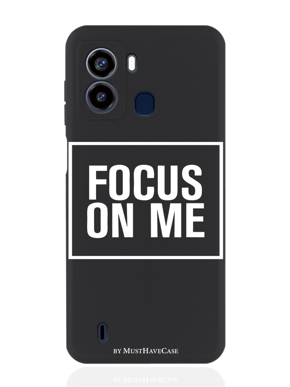 

Чехол для Tecno Pop 6 Focus on me черный, Черный;белый