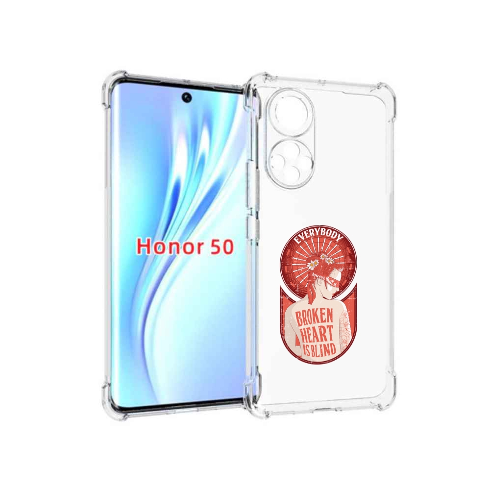

Чехол бампер MyPads девушка разбитое сердце для Honor 50., Прозрачный, Tocco