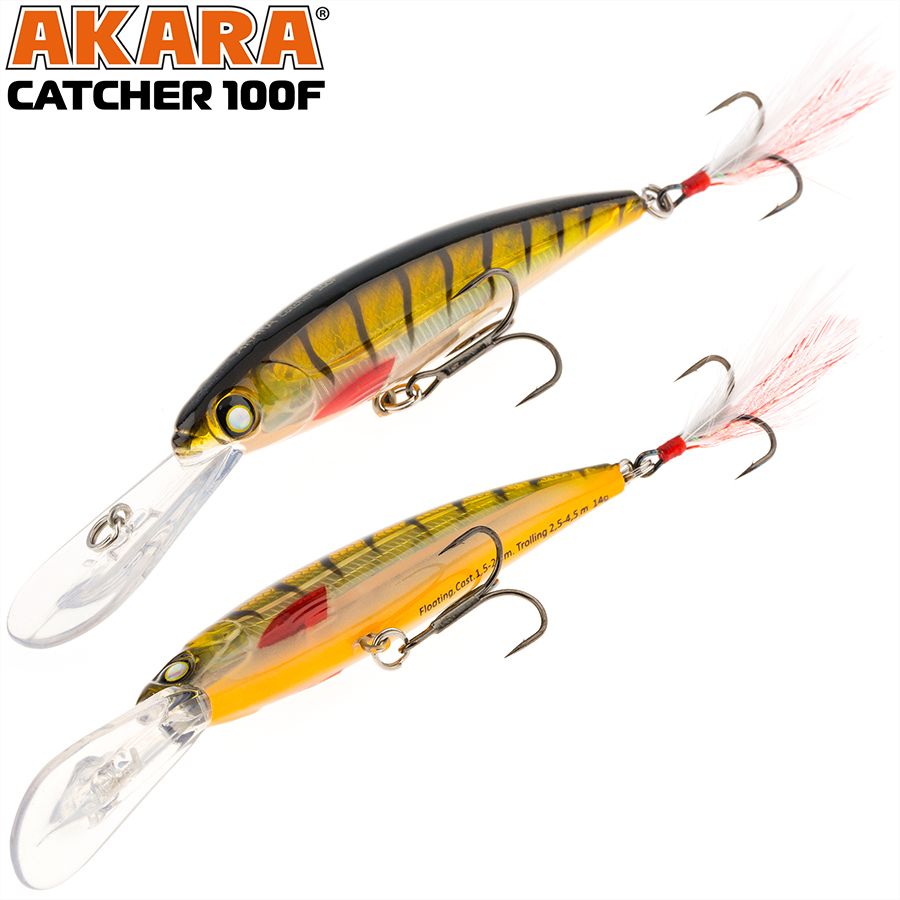 

Воблер Akara Catcher 100F 14гр 1/2 oz 3,9 in A47, Разноцветный, Catcher