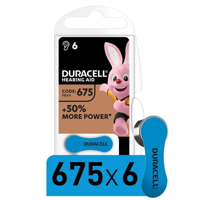 фото Батарейка duracell za675-6bl для слухового аппарата 6 шт.