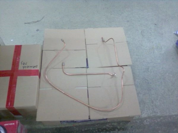 фото Трубка тормозная уаз-469 (2 шт.) от тройника к пер.прав. и лев. шлангу. медь ижавтоторм