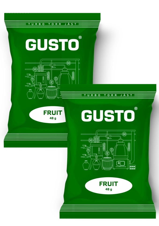 

Спиртовые турбо дрожжи GUSTO FRUIT 48 гр (в комплекте 2 шт)